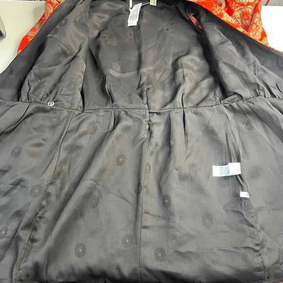 Happy X Nature Kate Hudson Women's Mini Dress Red/Gold Embroidered Glam Size 6 - Picture 14 of 16